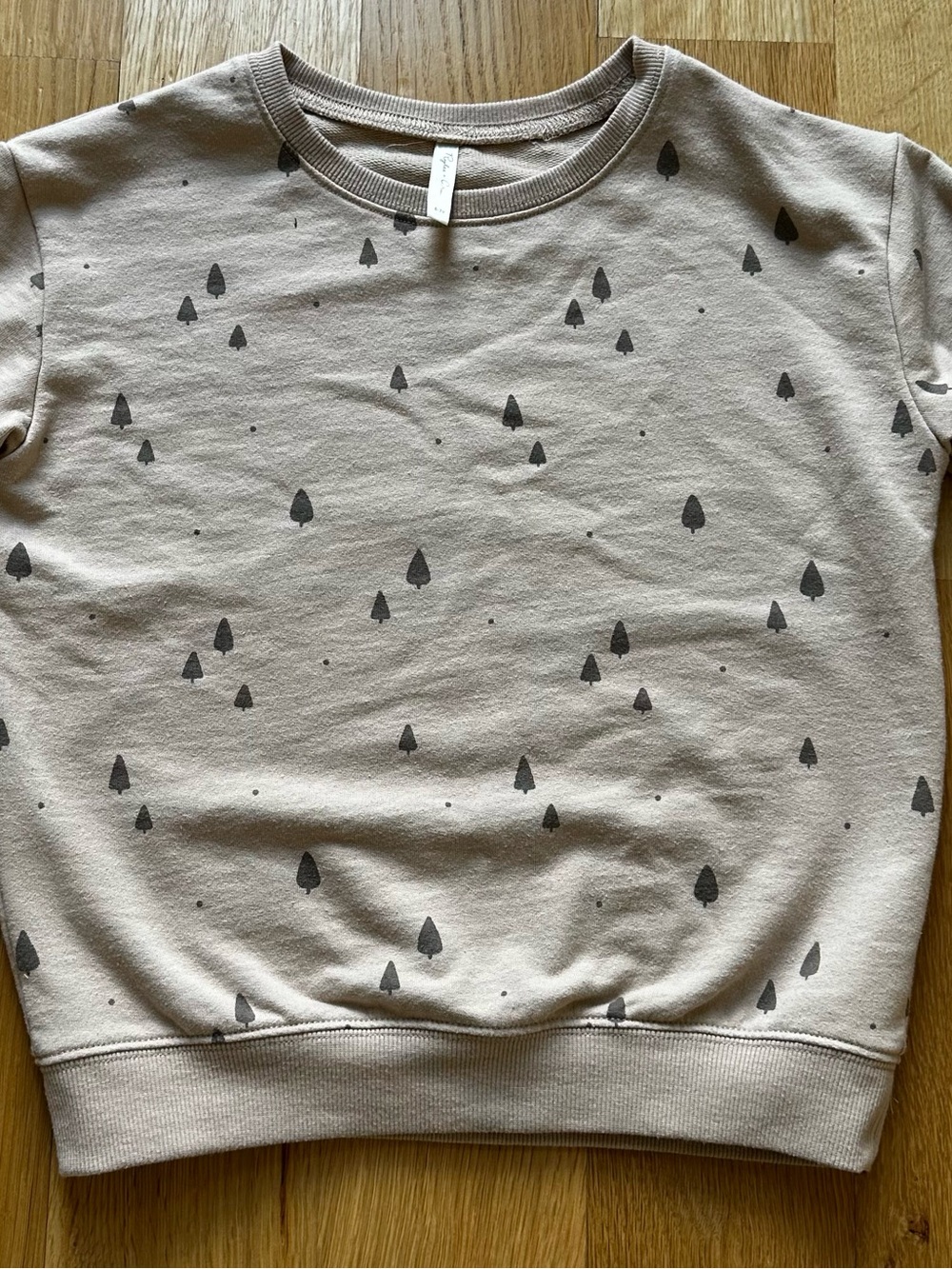 Rylee + Cru Dusty Beige Sweatshirt with Small Dark Motifs